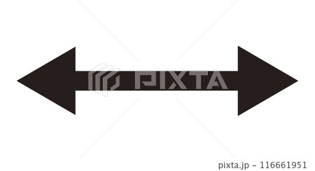 両側がとがった矢印のイラスト 116661951