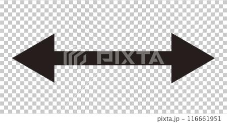 両側がとがった矢印のイラスト 116661951
