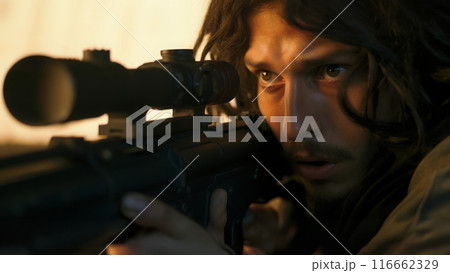 狙撃手の集中した瞬間 狙撃手の集中した瞬間 116662329