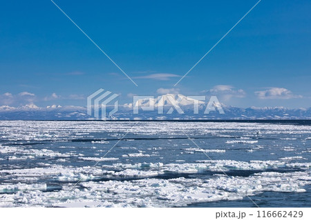 流氷と海別岳 流氷と海別岳 116662429