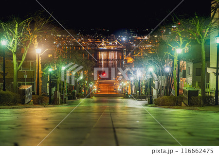 【#函館】八幡坂から見た夜景 116662475