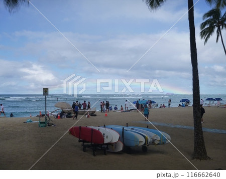 虹が見えるビーチ 虹が見えるビーチ 116662640