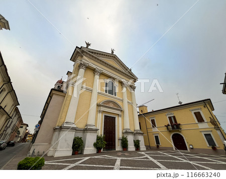 Pontevico. Old medieval church of Saints Thomas and Andrew the Apostles. Brescia, Italy 116663240