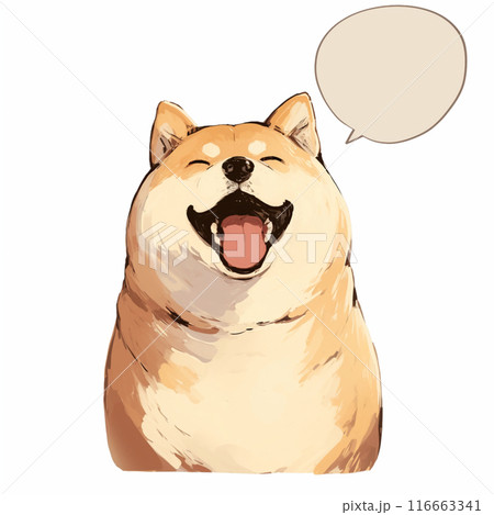 柴犬と吹き出し 116663341
