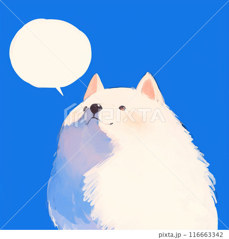 白犬と吹き出し 116663342