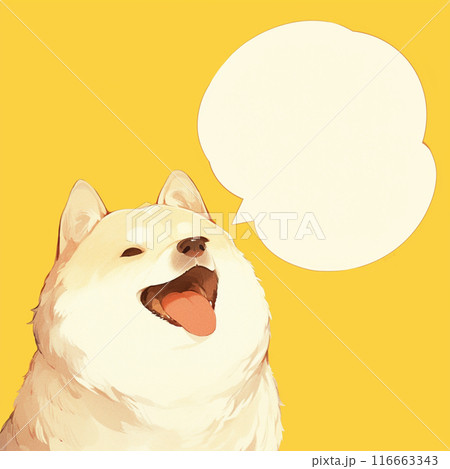 柴犬と吹き出し 116663343