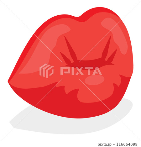 3D Isometric Flat Vector Set of Female Lips, Expression Different Emotions. Item 1 116664099