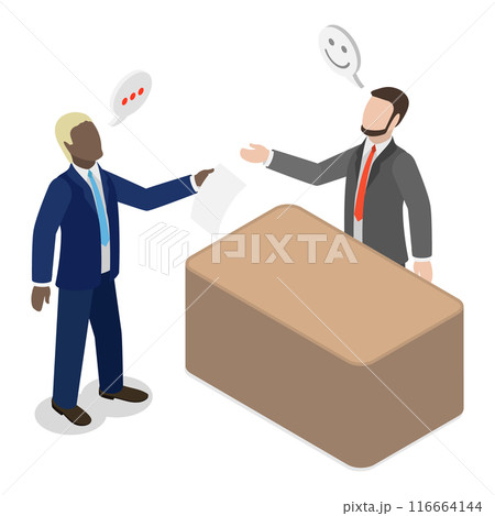 3D Isometric Flat Vector Illustration of Political Election Process , Debates and Democratic Voting. Item 1 3D Isometric Flat Vector Illustration of Political Election Process , Debates and Democratic Voting. Item 1 116664144