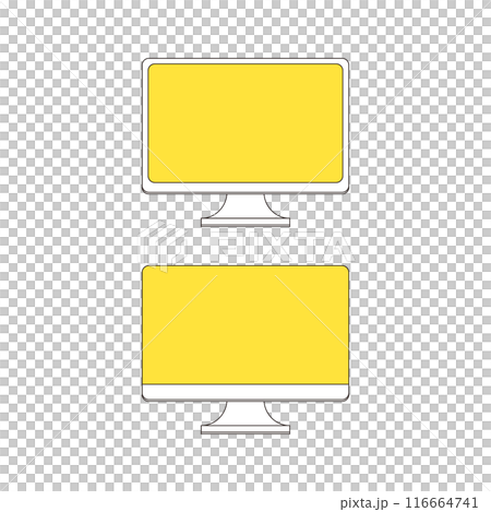 時尚簡約的桌上型電腦插畫集 116664741