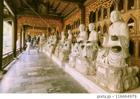 Arhat Statues Corridor Inside Of Bai Dinh Pagoda In Ninh Binh, Vietnam. Arhat Statues Corridor Inside Of Bai Dinh Pagoda In Ninh Binh, Vietnam. 116664979