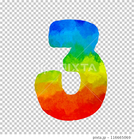 Crafted numbers 123 Colorful 116665069