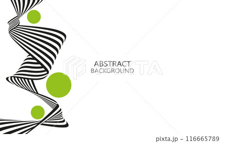 Striped vertical lines of curved ribbon on a white background, design element 116665789