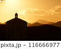 Sunset view on the Santa Maria della Pieta church 116666977