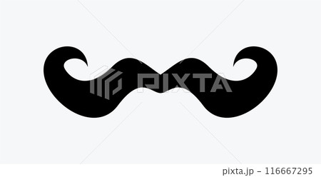 Moustache icon set. Collection of lush stylish hipster mustaches. 116667295