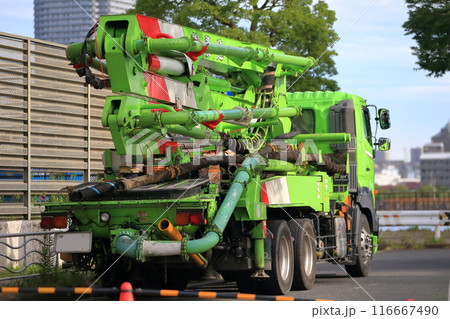コンクリートポンプ車 イメージ コンクリートポンプ車 イメージ 116667490