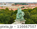 Cityscape from rooftops of St. Isaac's Cathedral in St.Petersburg, Russia. 116667507