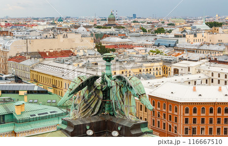 Cityscape from rooftops of St. Isaac's Cathedral in St.Petersburg, Russia. Cityscape from rooftops of St. Isaac's Cathedral in St.Petersburg, Russia. 116667510