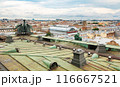 Cityscape from rooftops of St. Isaac's Cathedral in St.Petersburg, Russia. 116667521