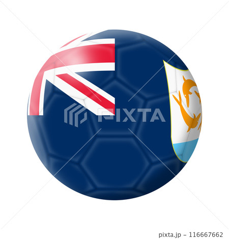 Anguilla soccer ball football with clipping path 116667662
