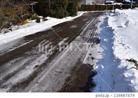 雪道のわだち 雪道のわだち 116667879