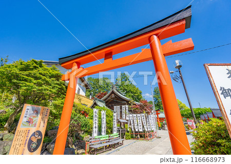 猿田彦神社　犬山城　三光稲荷神社の境内　進むべき道を照らす道開きの神　道案内の神 116668973