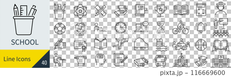School icon set 116669600