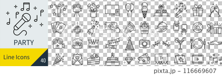 party icon set party icon set 116669607