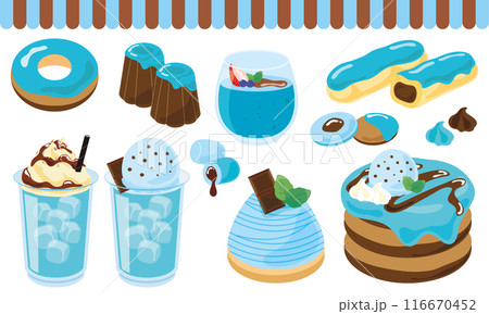 チョコミント味のお菓子セット チョコミント味のお菓子セット 116670452