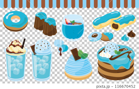 Chocolate mint flavoured snack set 116670452