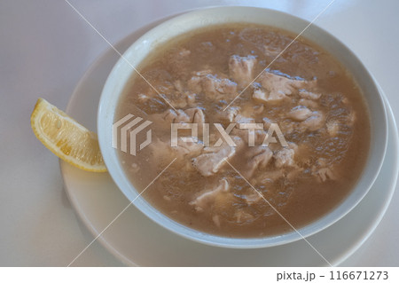 Stewed pork brain soup with carrots - Southeast Asian cuisine 116671273