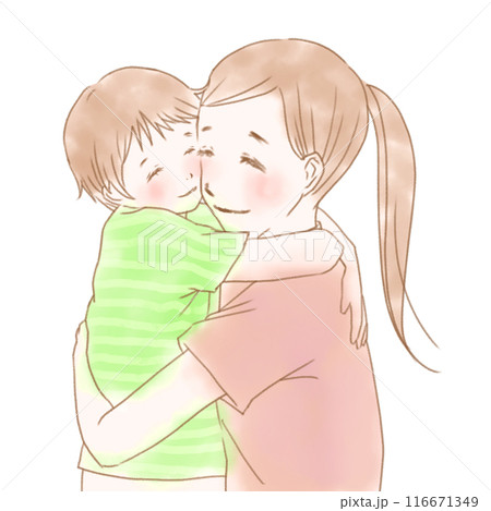 赤ちゃんを抱く女性 赤ちゃんを抱く女性 116671349