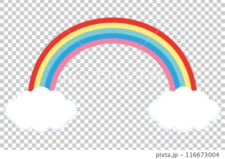 かわいい虹のイラスト かわいい虹のイラスト 116673004