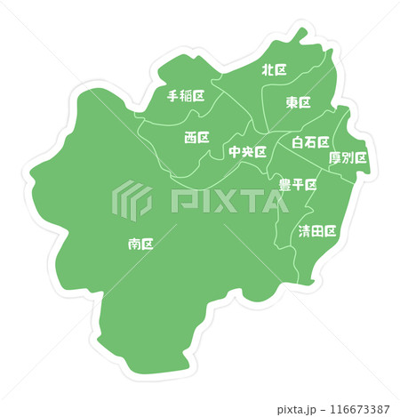 北海道札幌市の地図 116673387