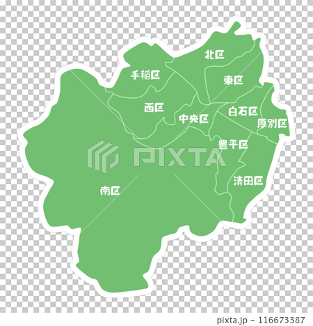 北海道札幌市の地図 116673387