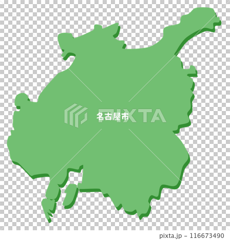 愛知県名古屋市の地図 116673490