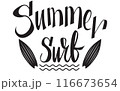 monochrome summer surf badge, fitness hipster vintage label for flayer, poster, logo or tshirt print 116673654