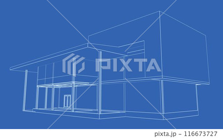 3D illustration of building project 3D illustration of building project 116673727