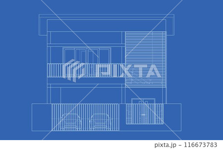 3D illustration of building project 3D illustration of building project 116673783