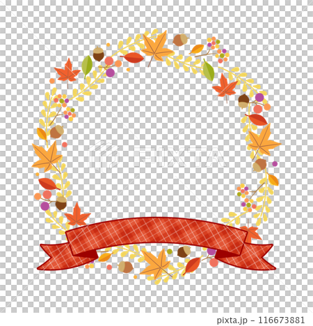秋色のデザイン素材 116673881
