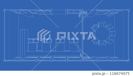 3D illustration of building project 116674075