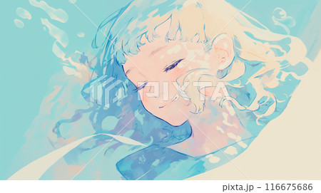 リラックスしている女性 リラックスしている女性 116675686