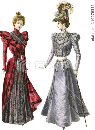19世紀ヨーロッパ　女性　イラスト 116676552