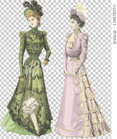 19世紀ヨーロッパ　女性　イラスト 116676553
