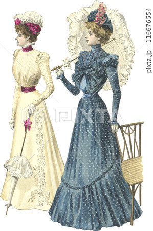 19世紀ヨーロッパ　女性　イラスト 116676554