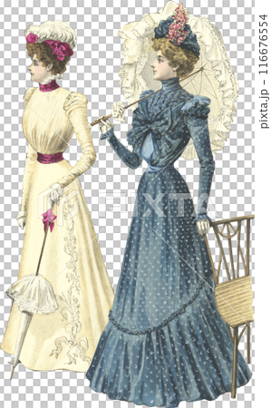 19世紀ヨーロッパ　女性　イラスト 116676554