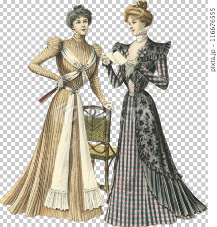 19世紀ヨーロッパ　女性　イラスト 116676555