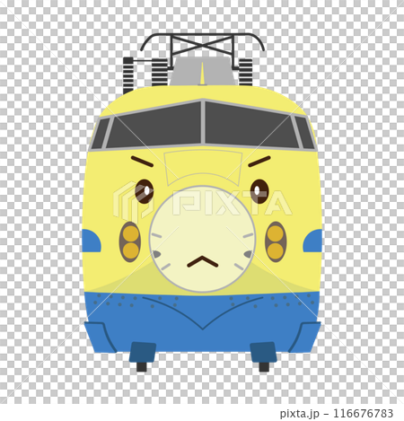きりっとした顔の922形新幹線ドクターイエローのイラスト 116676783