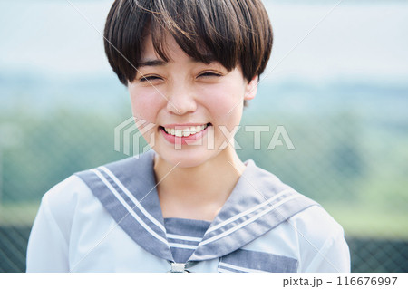 笑顔の女子高生 笑顔の女子高生 116676997