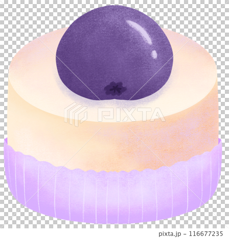 Hand drawn coffee and cake cartoon art illustration. Hand drawn cartoon cookie illustration. Desserts & Sweet Foods Flat Design 116677235