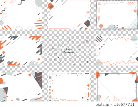 9種復古幾何框架套裝 116677711